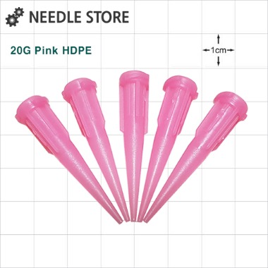 루어 락 스트레이트 디스 펜싱 팁 Pink Violet 20G [HDPE] 10개-1타