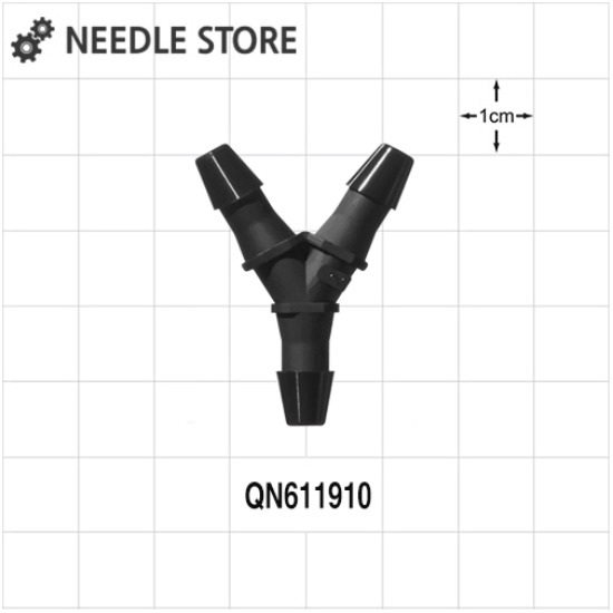 [QN611910] Y 커넥터,가시,검은색 5/32인치 ID 튜빙에 적합(0.156인치, 3.9mm)